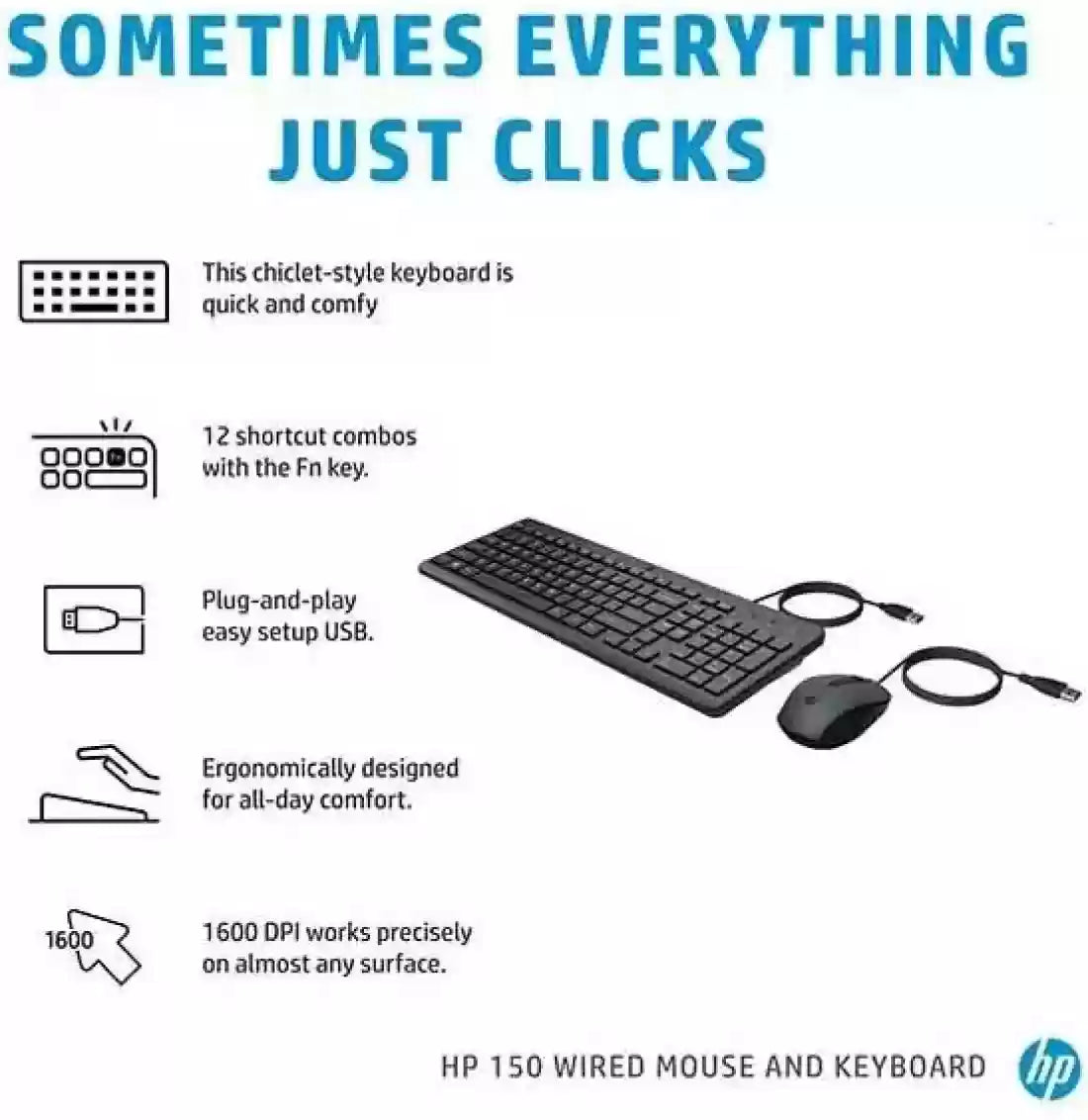 HP 150 Wired Keyboard