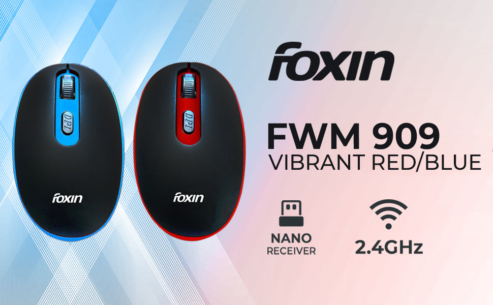 FOXIN FWM9099 WIRELESS MOUSE VIBRANE BLUE