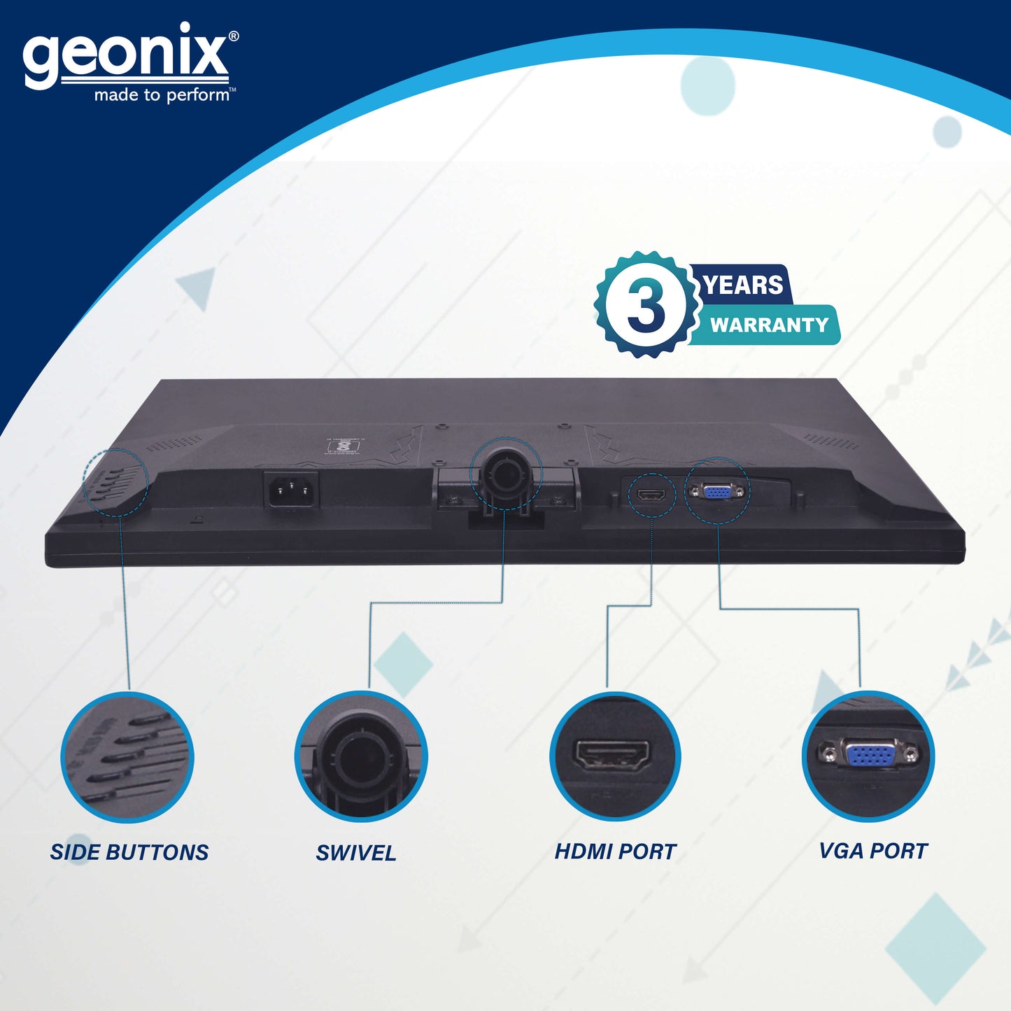 18.5" Geonix PC LED MONITOR GXTF-WVHDF185
