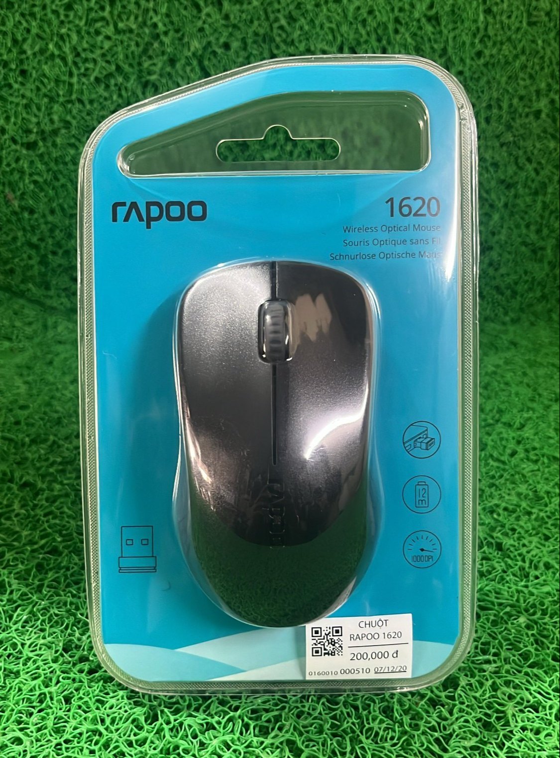 Rapoo 1620 wireless Mouse - Black