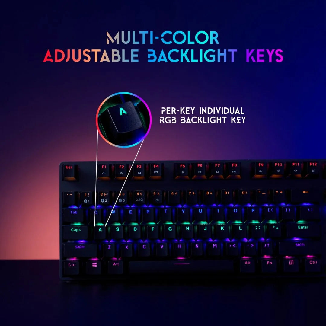 Rapoo V500 Pro Backlit Mechanical Gaming Keyboard Black (Blue Switch Edition)