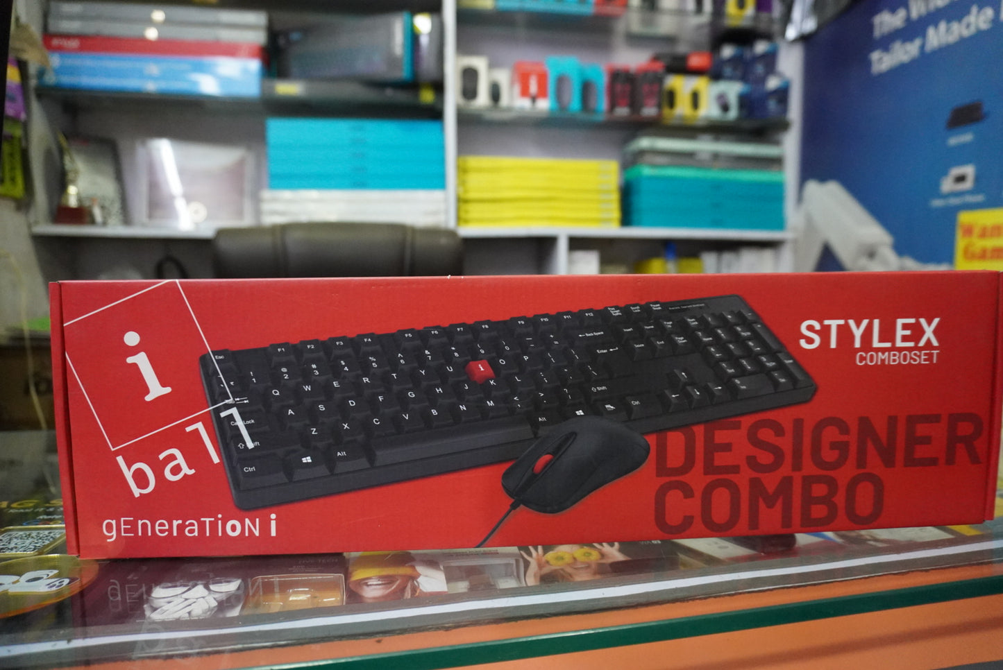 Wired iBall Stylex Combo Keyboard Mouse Set | High-Speed Optical Mouse | 1200 CPI | Ergonomic & Slim Design | Plug-n-Play USB | Unique Keys Style