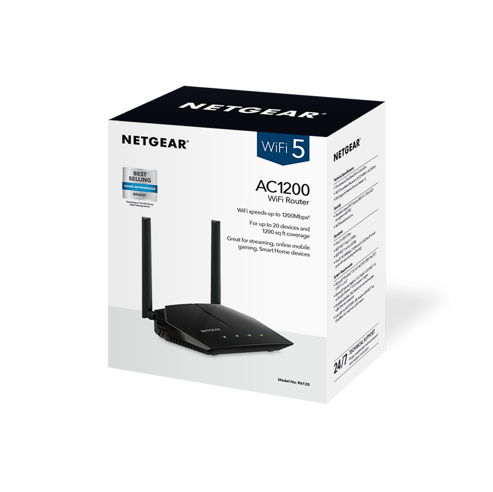 AC1200 WiFi Router (R6120) Dual-Band WiFi Router (up to 1.2Gbps)