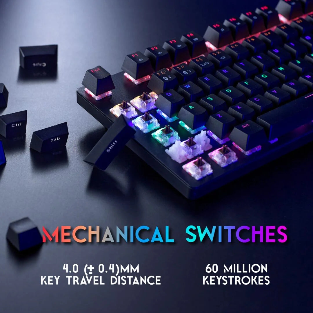 Rapoo V500 Pro Backlit Mechanical Gaming Keyboard Black (Blue Switch Edition)